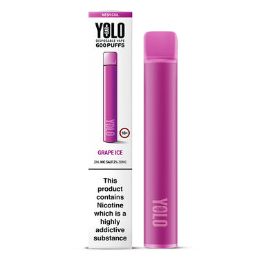 Grape Ice Flavour YOLO Disposable Vape device